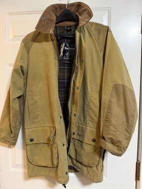 Barbour Light Sage Corduroy Collar Field Jacket